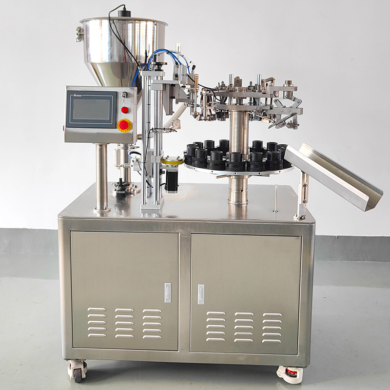 Machine semi-automatique de remplissage et de scellage de tubes en aluminium VK-TFS-006A