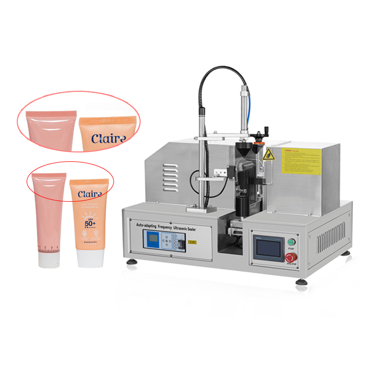 Machine de scellage de tubes en plastique semi-automatique à ultrasons VK-TS-007